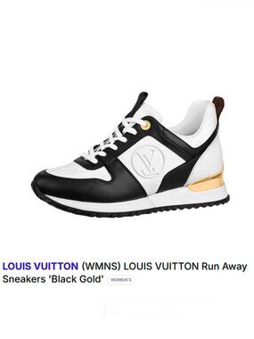 LOUIS VUITTON run away sneakers - black/white/gold